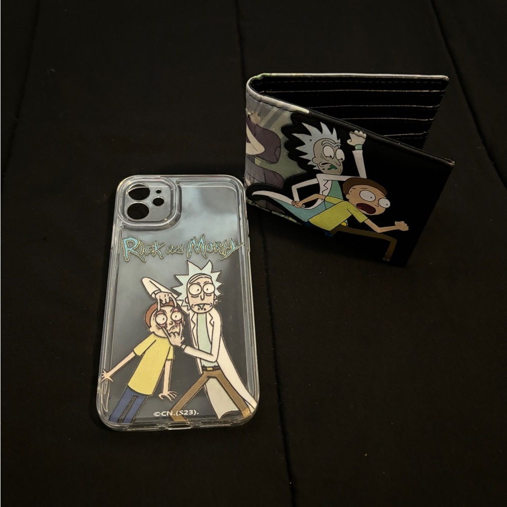 Rick N Morty Wallet & Iphone 11 Case Bundle